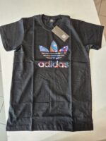 Tricou Fete Adidas Negru Logo Mare - imagine 2