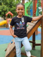 Tricou Fete Adidas Negru Logo Mare